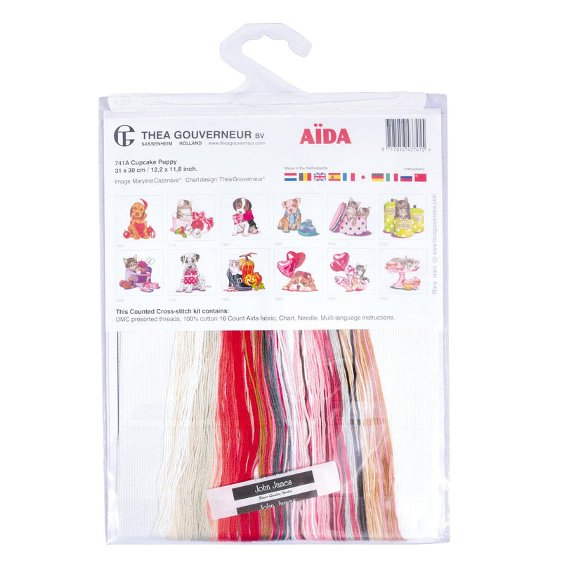 Thea Gouverneur - Counted Cross Stitch Kit - Baking Puppy - Aida - 16 count - 741A - Thea Gouverneur Since 1959