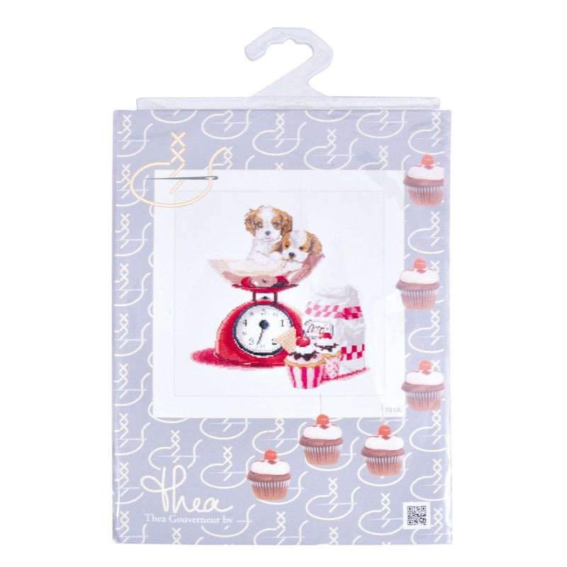 Thea Gouverneur - Counted Cross Stitch Kit - Baking Puppy - Aida - 16 count - 741A - Thea Gouverneur Since 1959