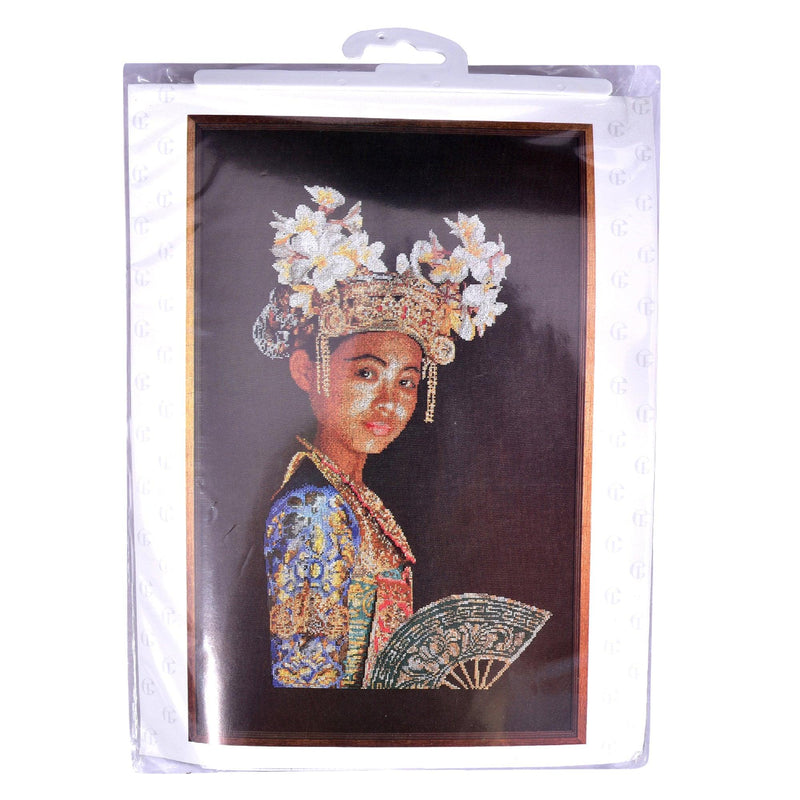 Thea Gouverneur - Counted Cross Stitch Kit - Balinese Dancer (brown) - Jobelan - 20 count - 948 - Thea Gouverneur Since 1959