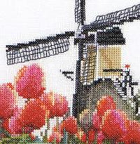Thea Gouverneur - Counted Cross Stitch Kit - Bulbfield Tulips - Aida - 18 count - 473A - Thea Gouverneur Since 1959