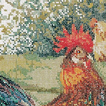 Thea Gouverneur - Counted Cross Stitch Kit - Chickens - Aida - 16 count - 2038A - Thea Gouverneur Since 1959