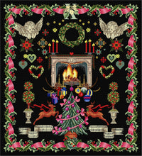 Thea Gouverneur - Counted Cross Stitch Kit - Christmas Design - Aida Black - 18 count - 2077.05 - Thea Gouverneur Since 1959