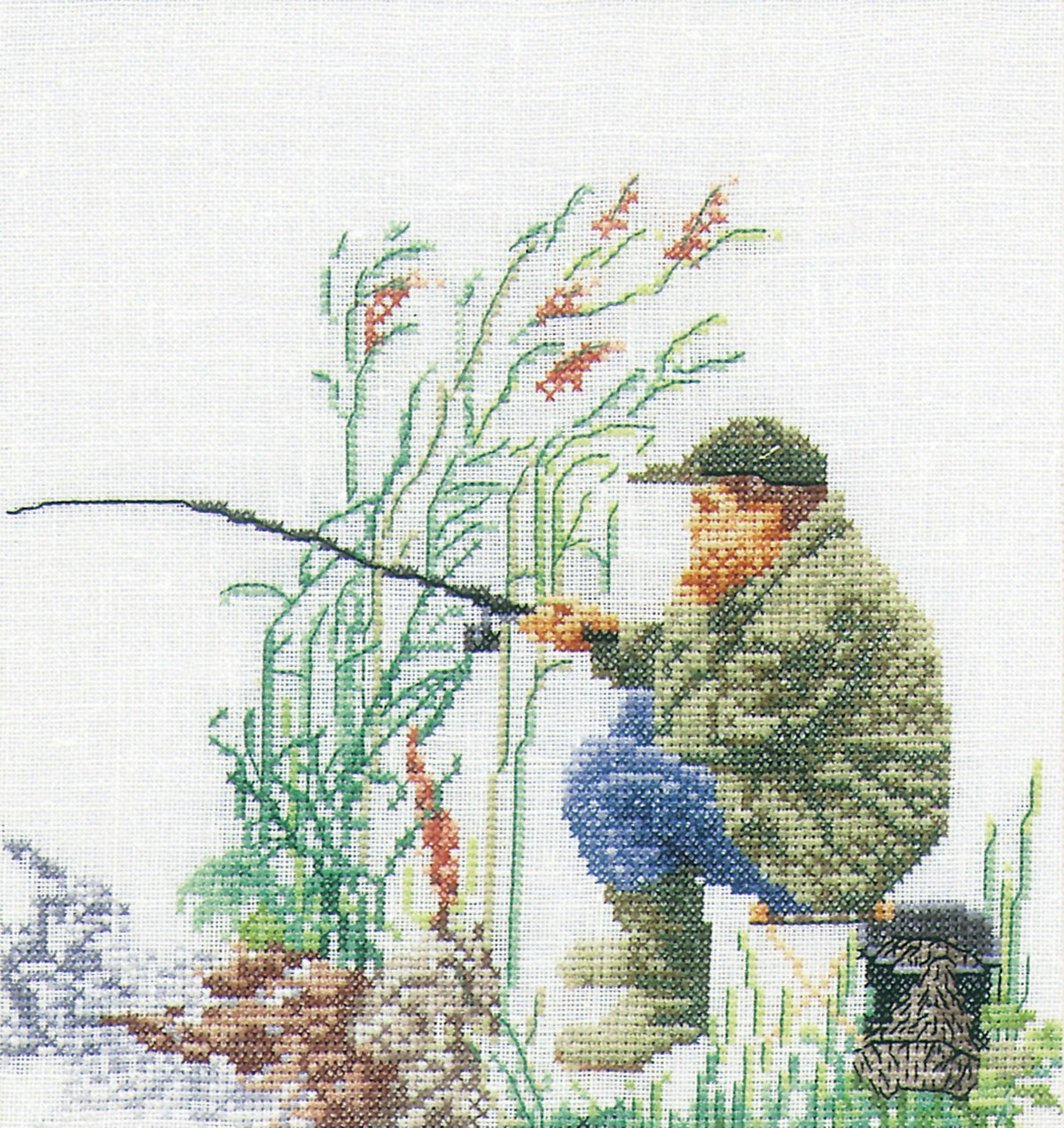Thea Gouverneur - Counted Cross Stitch Kit - Fishing - Aida - 18 count - 3034A - Thea Gouverneur Since 1959