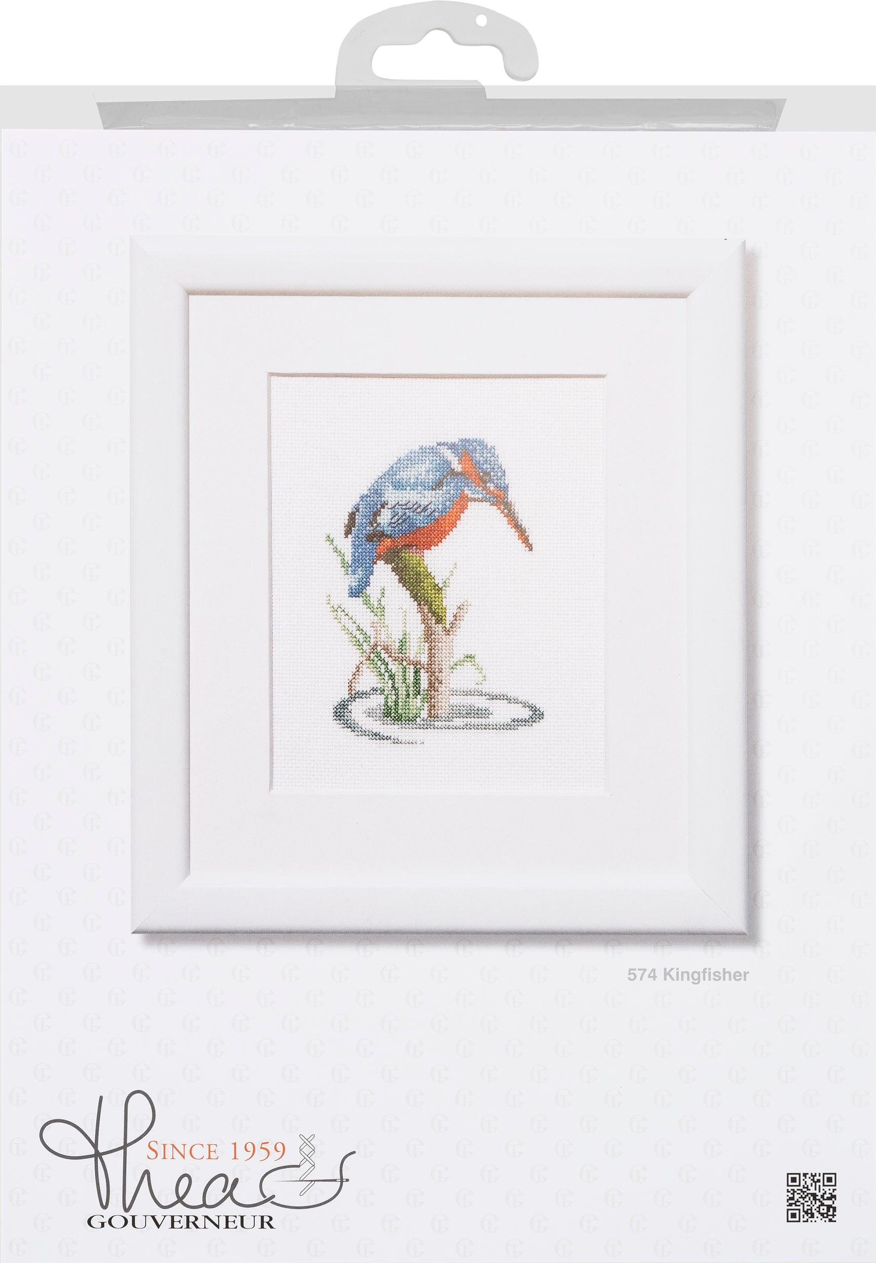 Thea Gouverneur - Counted Cross Stitch Kit - Kingfisher - Aida - 14 count - 574A - Thea Gouverneur Since 1959