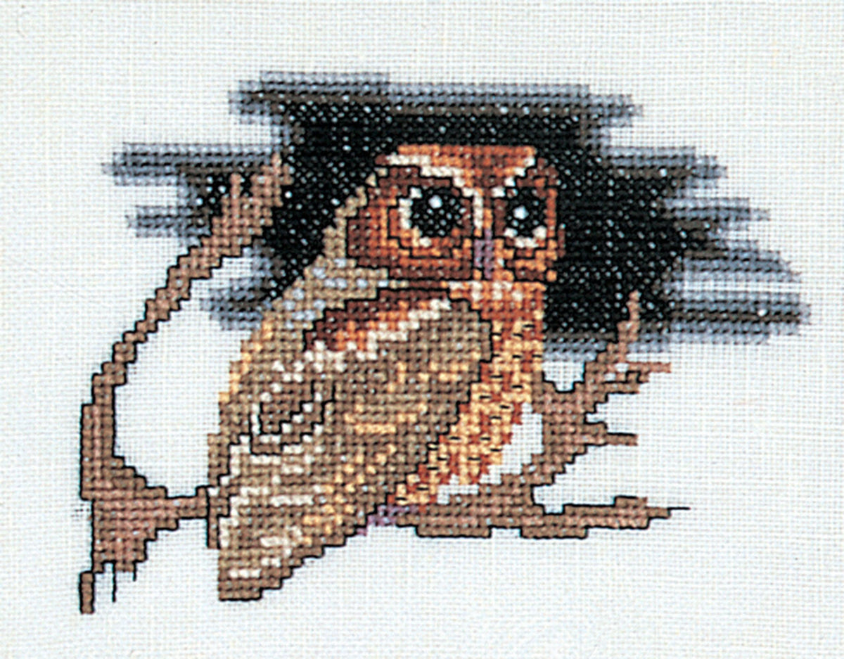 Thea Gouverneur - Counted Cross Stitch Kit - Owl - Aida - 16 count - 1030A - Thea Gouverneur Since 1959