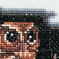Thea Gouverneur - Counted Cross Stitch Kit - Owl - Linen - 32 count - For Adults - 1030 - Thea Gouverneur Since 1959