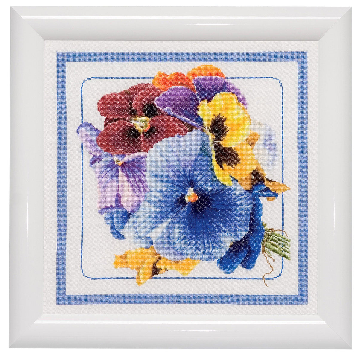 Thea Gouverneur - Counted Cross Stitch Kit - Pansies - Aida - 18 count - 435A - Thea Gouverneur Since 1959