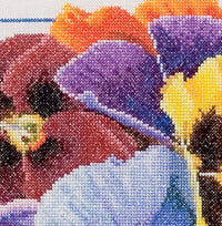 Thea Gouverneur - Counted Cross Stitch Kit - Pansies - Aida - 18 count - 435A - Thea Gouverneur Since 1959