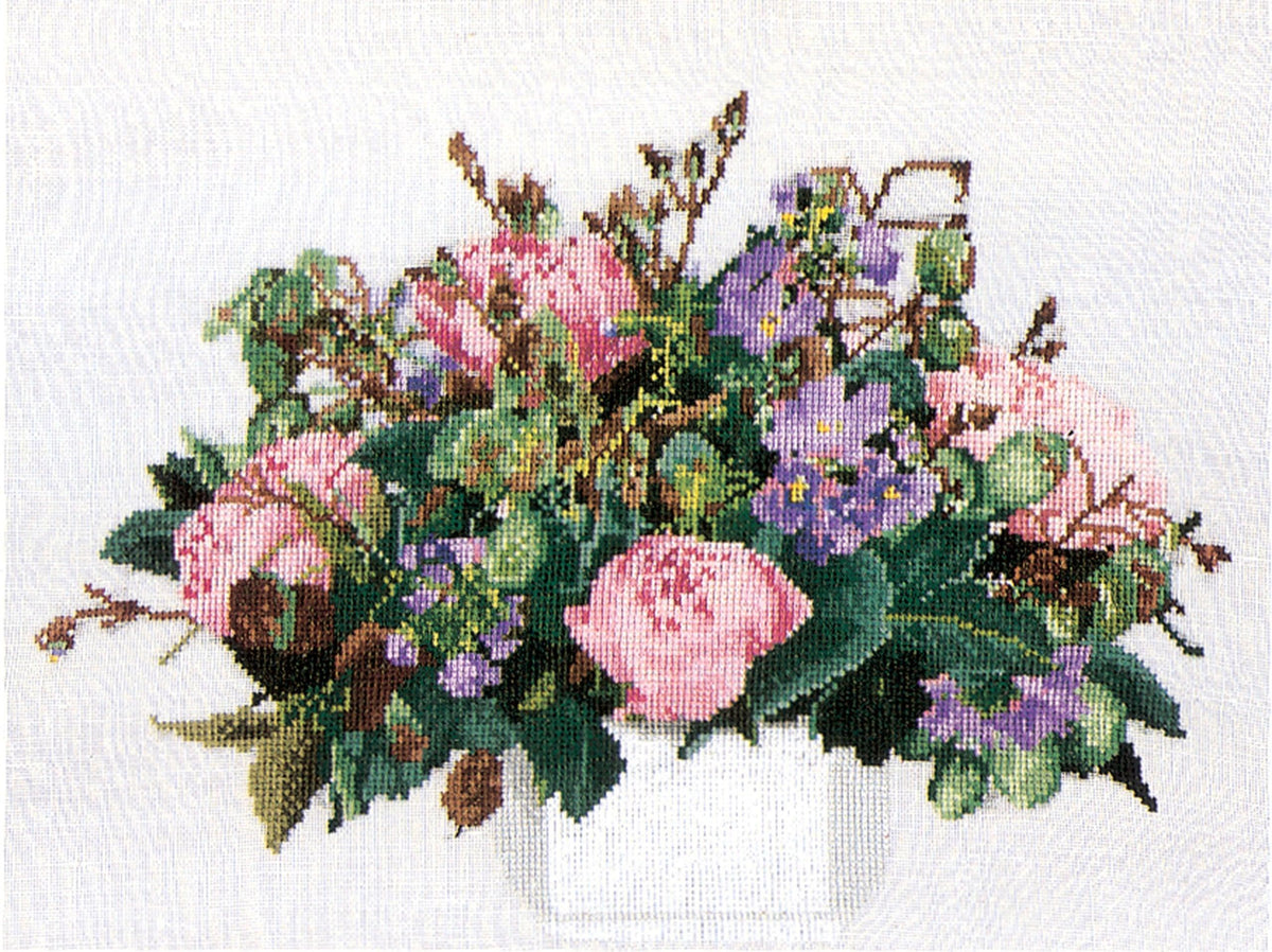 Thea Gouverneur - Counted Cross Stitch Kit - Peonies - Aida - 16 count - 1080A - Thea Gouverneur Since 1959
