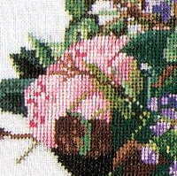 Thea Gouverneur - Counted Cross Stitch Kit - Peonies - Linen - 32 count - 1080 - Thea Gouverneur Since 1959