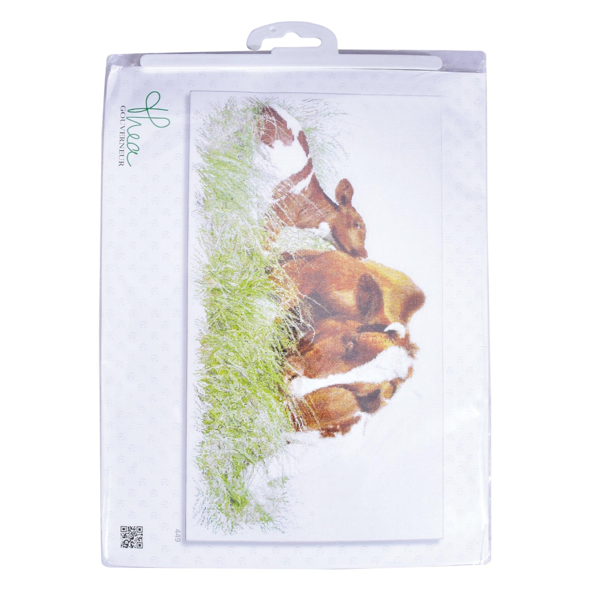 Thea Gouverneur - Counted Cross Stitch Kit - Red Cow - Aida - 16 count - 449A - Thea Gouverneur Since 1959