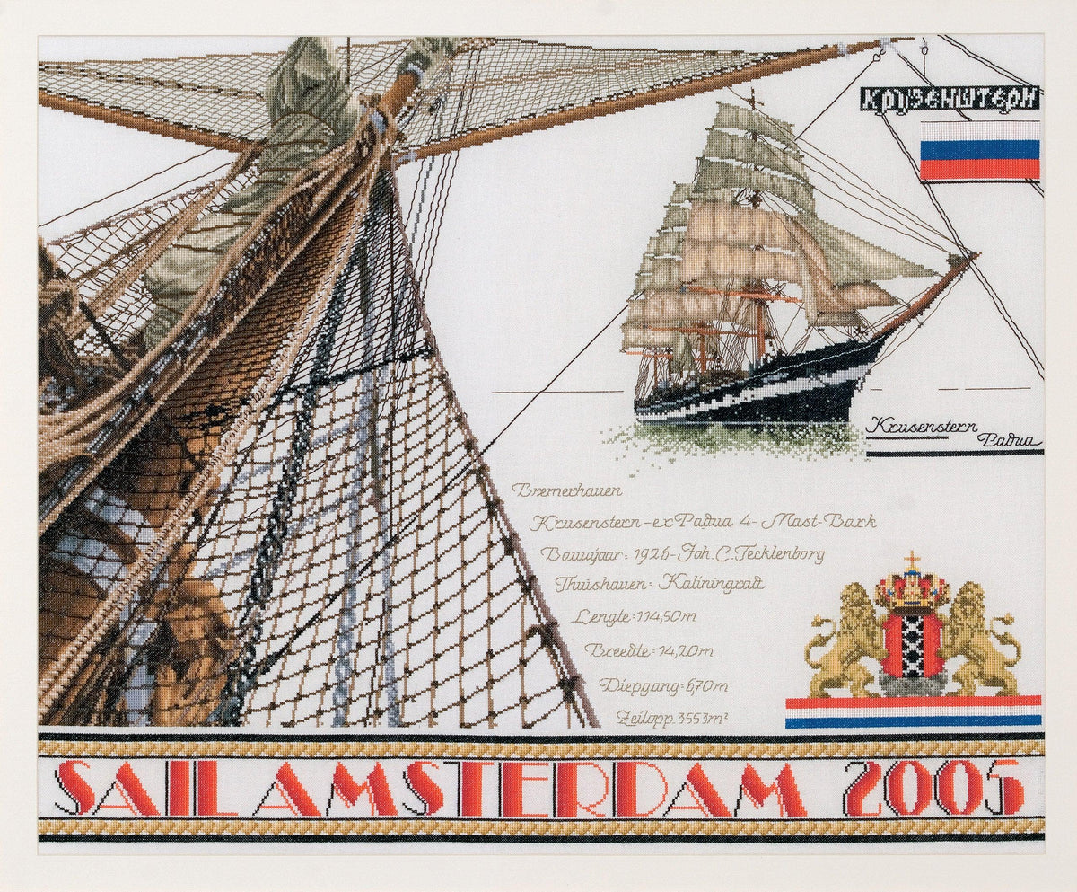Thea Gouverneur - Counted Cross Stitch Kit - Sail 2005 - Jobelan - 27 count - 440 - Thea Gouverneur Since 1959