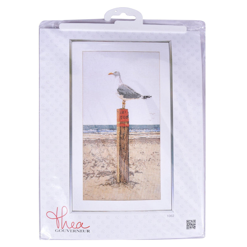 Thea Gouverneur - Counted Cross Stitch Kit - Seagull - Linen - 32 count - 1062 - Thea Gouverneur Since 1959