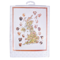 Thea Gouverneur - Counted Cross Stitch Kit - Sheep Map Of Great Britain - Linen - 36 count - 1076 - Thea Gouverneur Since 1959
