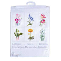 Thea Gouverneur - Counted Cross Stitch Kit - Six Floral Studies - Linen - 36 count - 3086 - Thea Gouverneur Since 1959