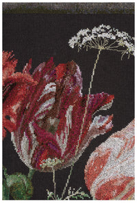 Thea Gouverneur - Counted Cross Stitch Kit - Still Life with Flowers in a glass Vase - 2 - Aida Black - 14 count - 785.07 - Thea Gouverneur Since 1959