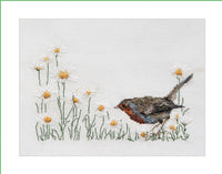 Thea Gouverneur - Counted Cross Stitch Kit - Summer Robin Bird - Linen - 32 count - 792 - Thea Gouverneur Since 1959