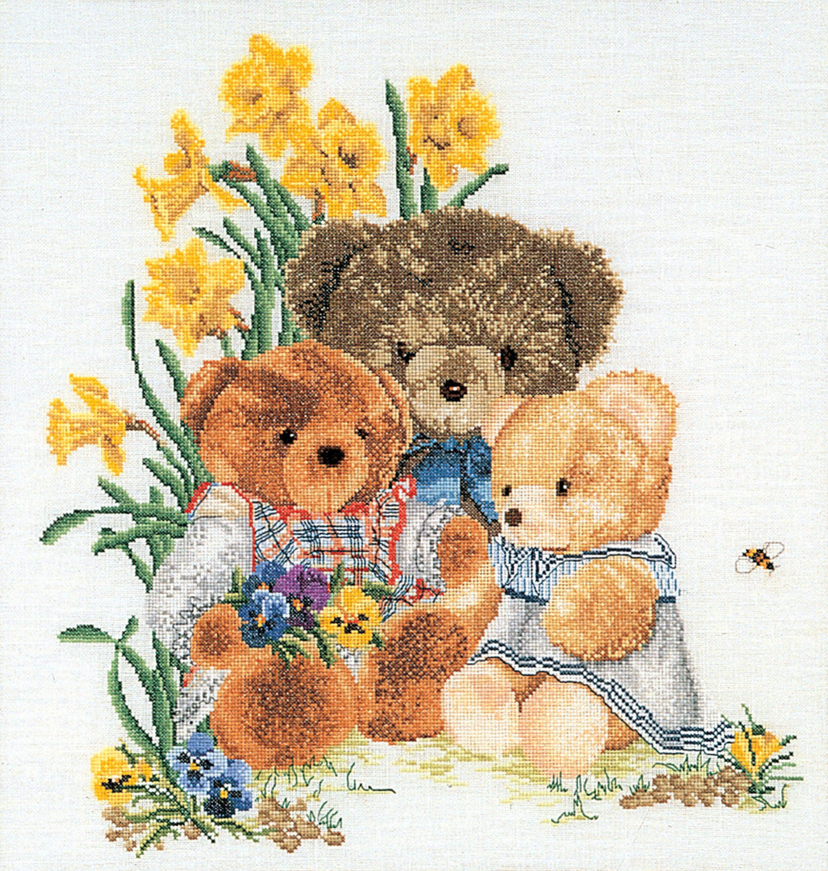 Thea Gouverneur - Counted Cross Stitch Kit - Teddy Bears - Aida - 16 count - 2048A - Thea Gouverneur Since 1959