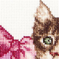 Thea Gouverneur - Counted Cross Stitch Kit - Valentine's Kitten - Aida - 16 count - 740A - Thea Gouverneur Since 1959