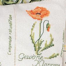 Thea Gouverneur - Counted Cross Stitch Kit - Wild Flower Cushion - Aida - 16 count - 2074A - Thea Gouverneur Since 1959