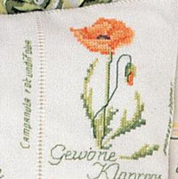Thea Gouverneur - Counted Cross Stitch Kit - Wild Flower Cushion - Jobelan - 27 count - 2074 - Thea Gouverneur Since 1959