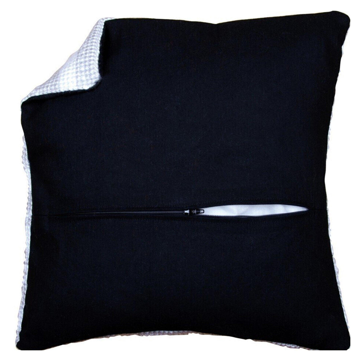 Thea Gouverneur Cushion Back Kit with Zipper - Black - For any 16x16 Inch (40x40cm) Cushion- Cross Stitch Creations - Embroidery - 23.5901 - Thea Gouverneur Since 1959