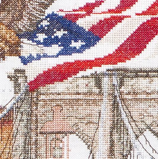 Thea Gouverneur - Counted Cross Stitch Kit - America - Linen - 36 count - 544 - Thea Gouverneur Since 1959