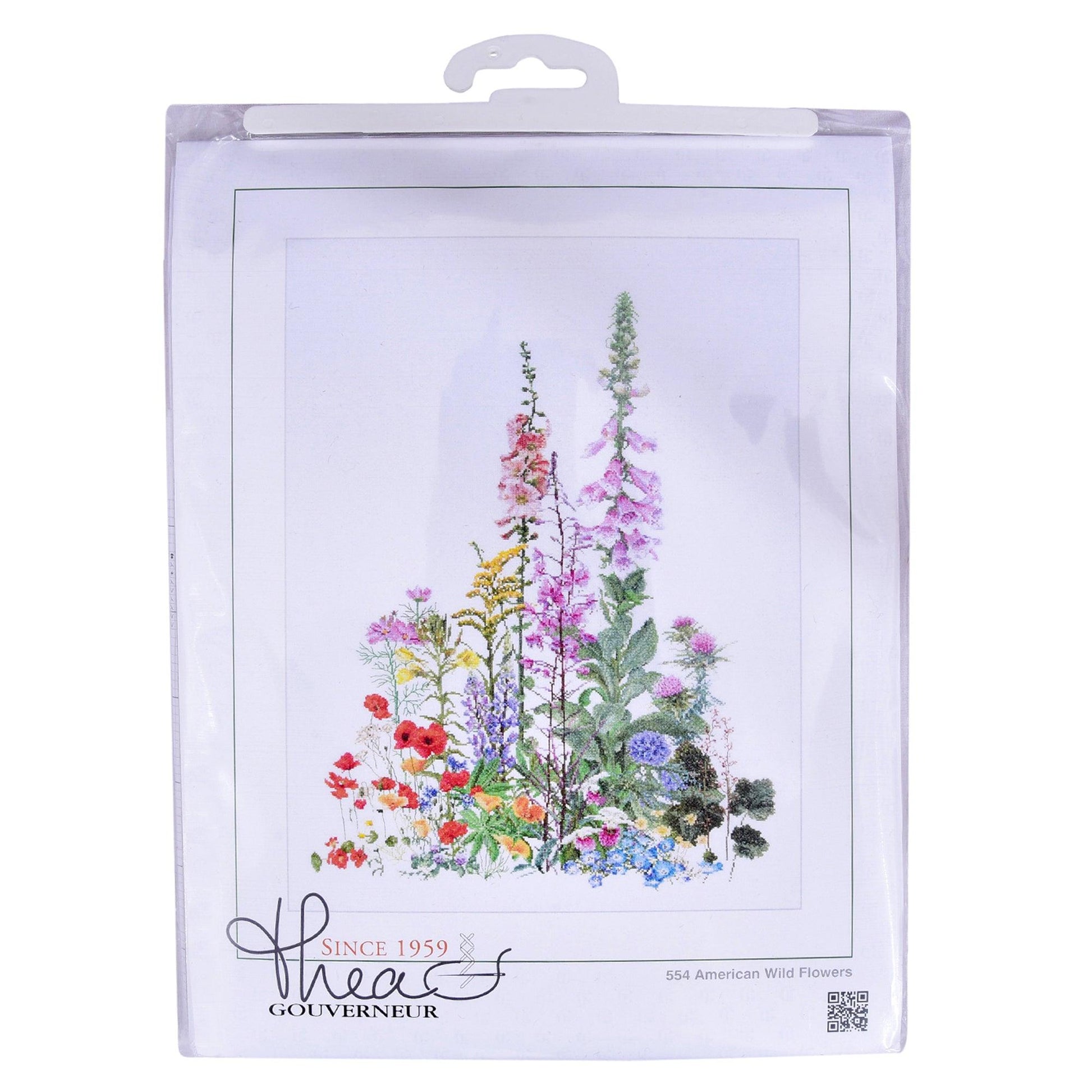 Thea Gouverneur - Counted Cross Stitch Kit - American Wild Flowers - Linen - 32 count - 554 - Thea Gouverneur Since 1959