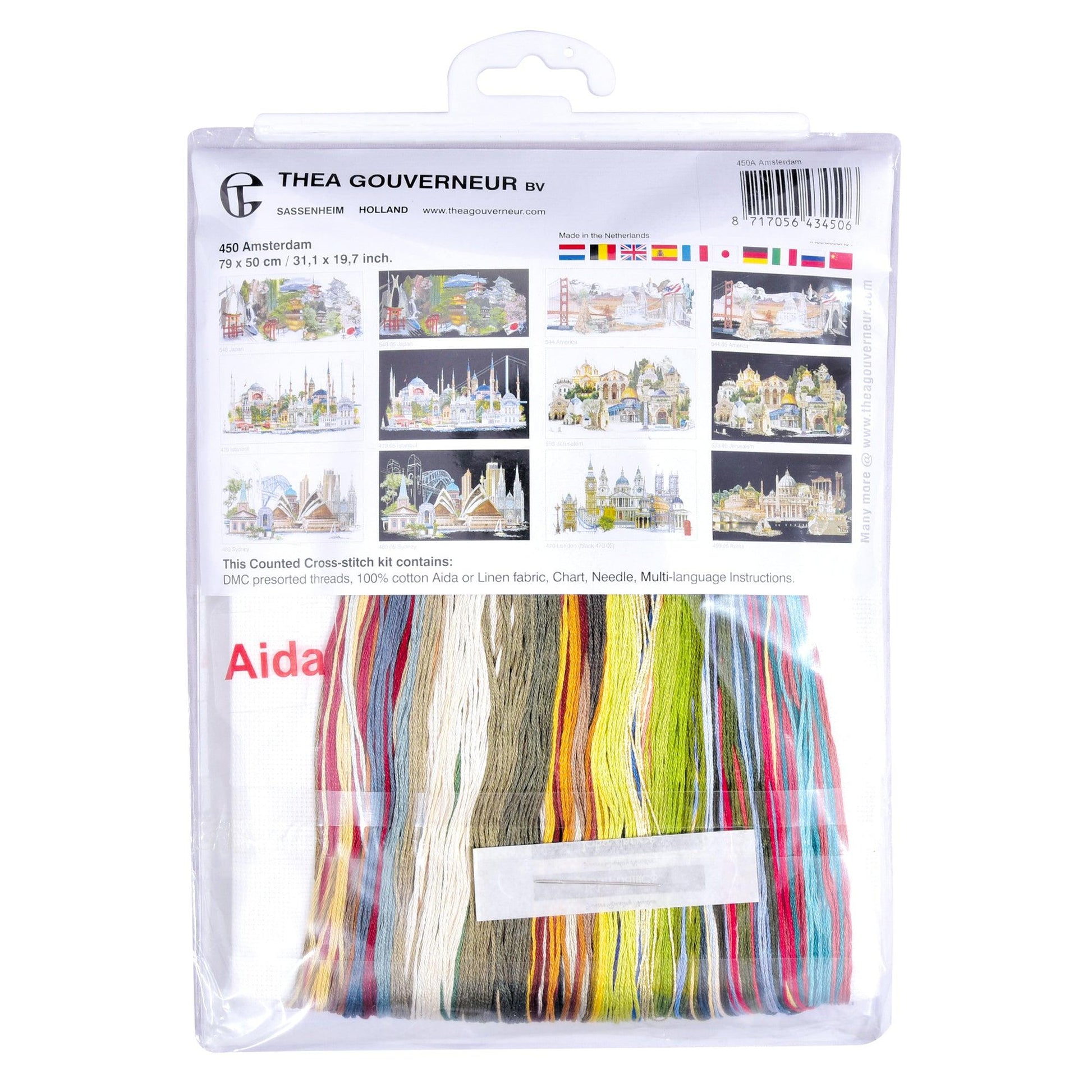 Thea Gouverneur - Counted Cross Stitch Kit - Amsterdam - Aida - 18 count - 450A - Thea Gouverneur Since 1959