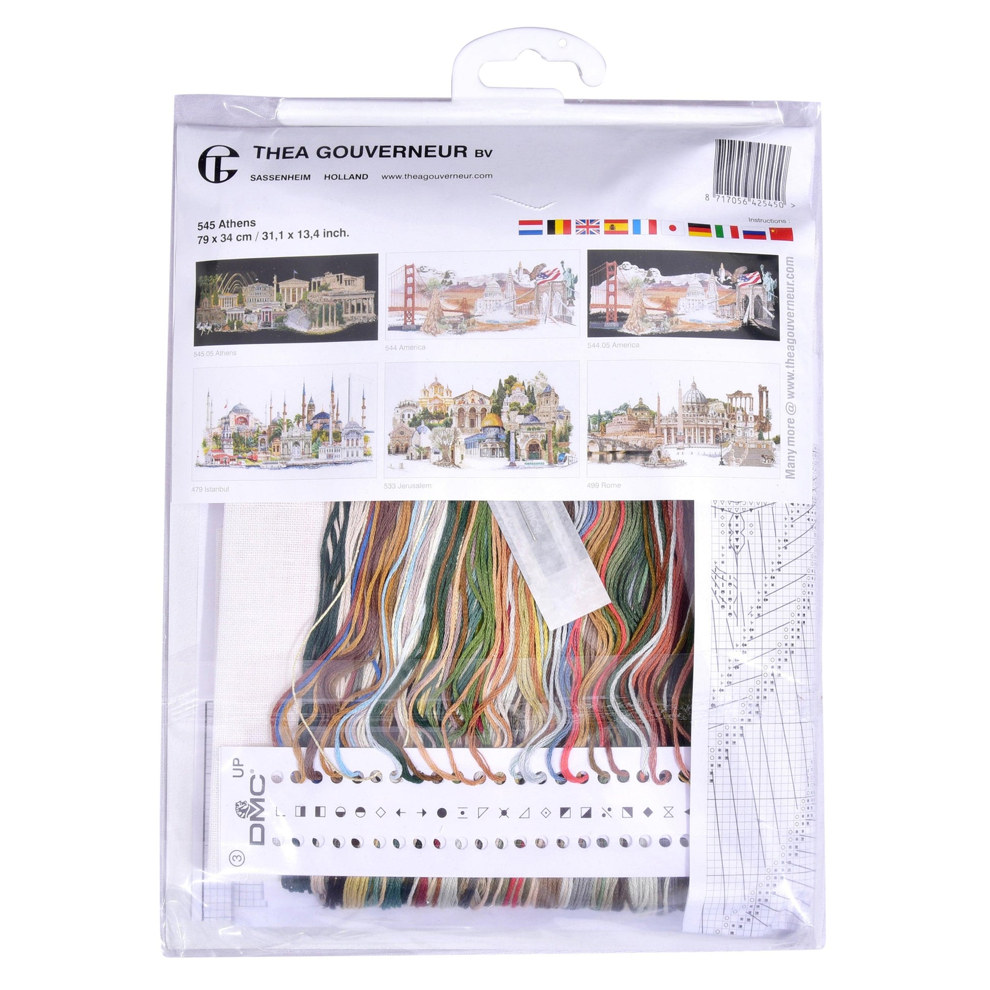 Thea Gouverneur - Counted Cross Stitch Kit - Athens Greece - Linen - 36 count - 545 - Thea Gouverneur Since 1959