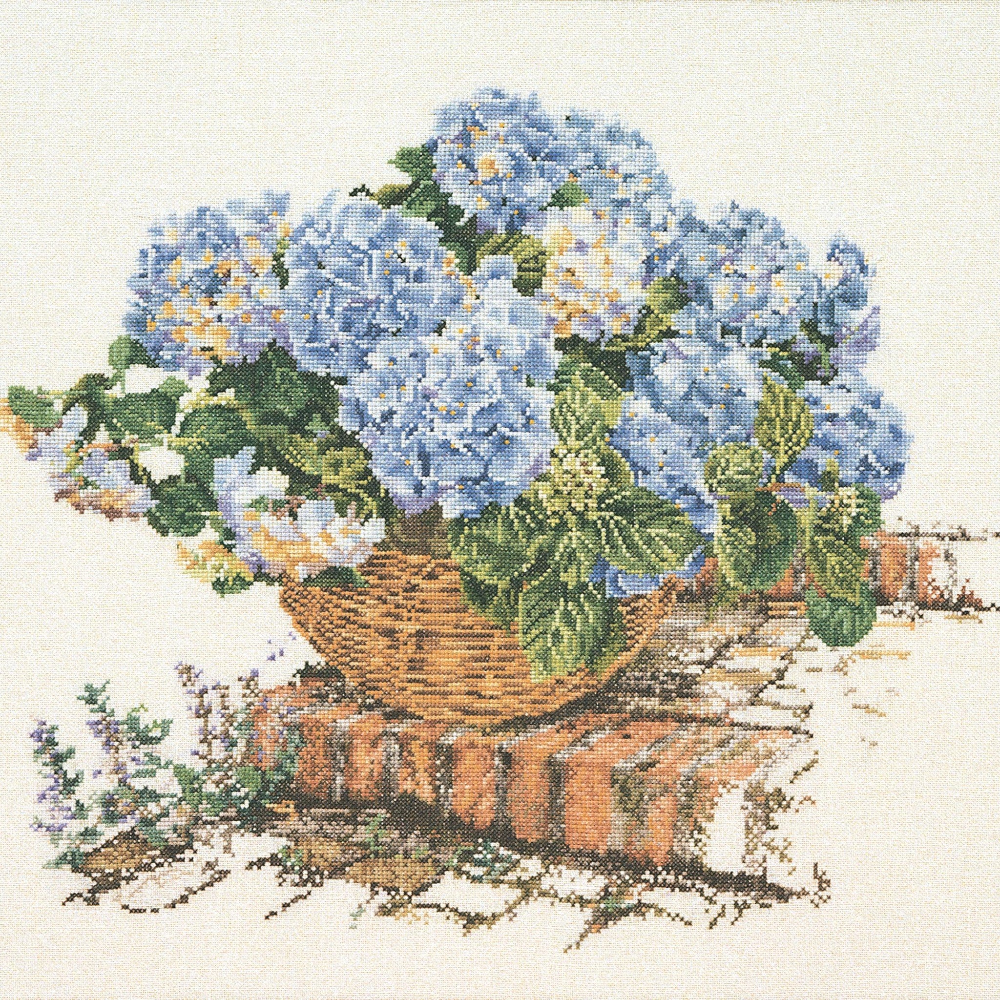 Thea Gouverneur - Counted Cross Stitch Kit - Blue Hydrangea - Aida - 16 count - 2046A - Thea Gouverneur Since 1959