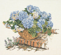 Thea Gouverneur - Counted Cross Stitch Kit - Blue Hydrangea - Aida - 16 count - 2046A - Thea Gouverneur Since 1959