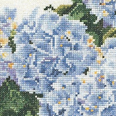 Thea Gouverneur - Counted Cross Stitch Kit - Blue Hydrangea - Aida - 16 count - 2046A - Thea Gouverneur Since 1959