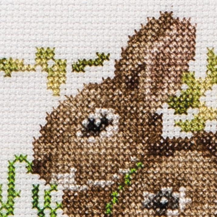 Thea Gouverneur - Counted Cross Stitch Kit - Bunnies - Aida - 14 count - 572A - Thea Gouverneur Since 1959