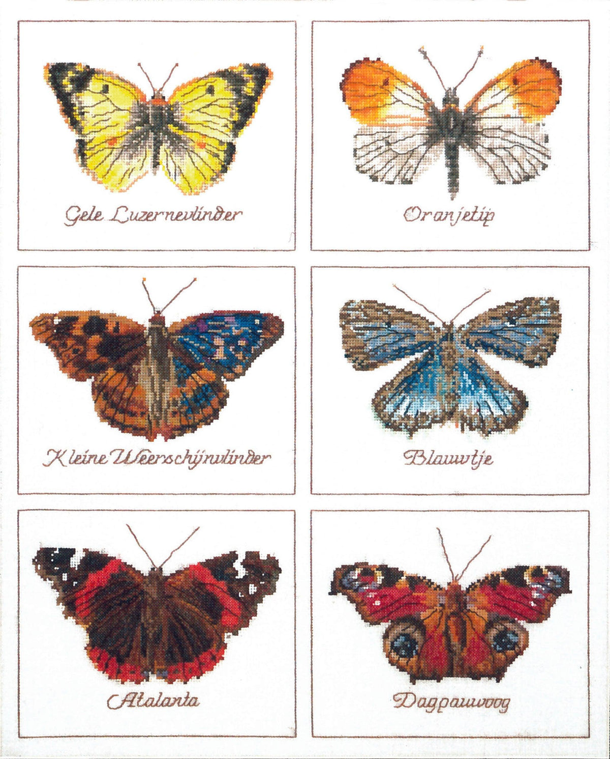 Thea Gouverneur - Counted Cross Stitch Kit - Butterflies - Aida - 16 count - 2037A - Thea Gouverneur Since 1959