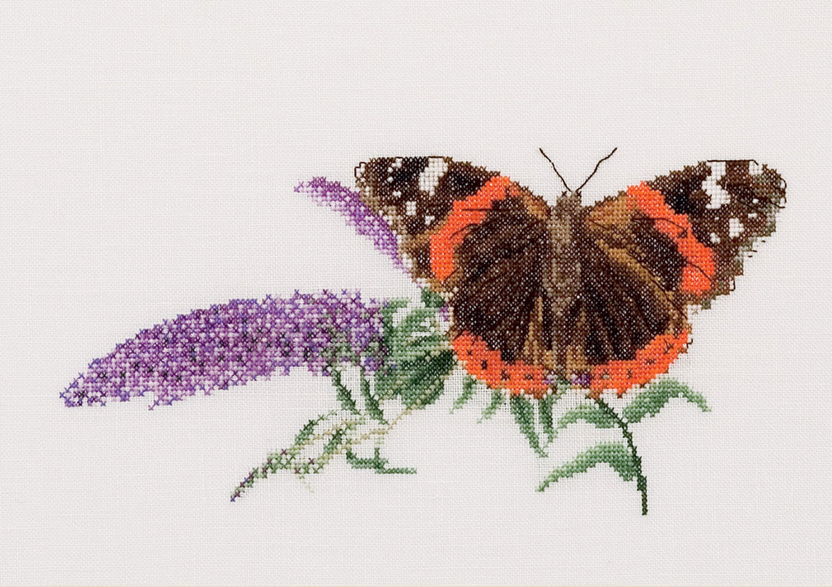 Thea Gouverneur - Counted Cross Stitch Kit - Butterfly-Budlea - Aida - 18 count - 436A - Thea Gouverneur Since 1959