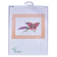 Thea Gouverneur - Counted Cross Stitch Kit - Butterfly-Budlea - Linen - 36 count - 436 - Thea Gouverneur Since 1959