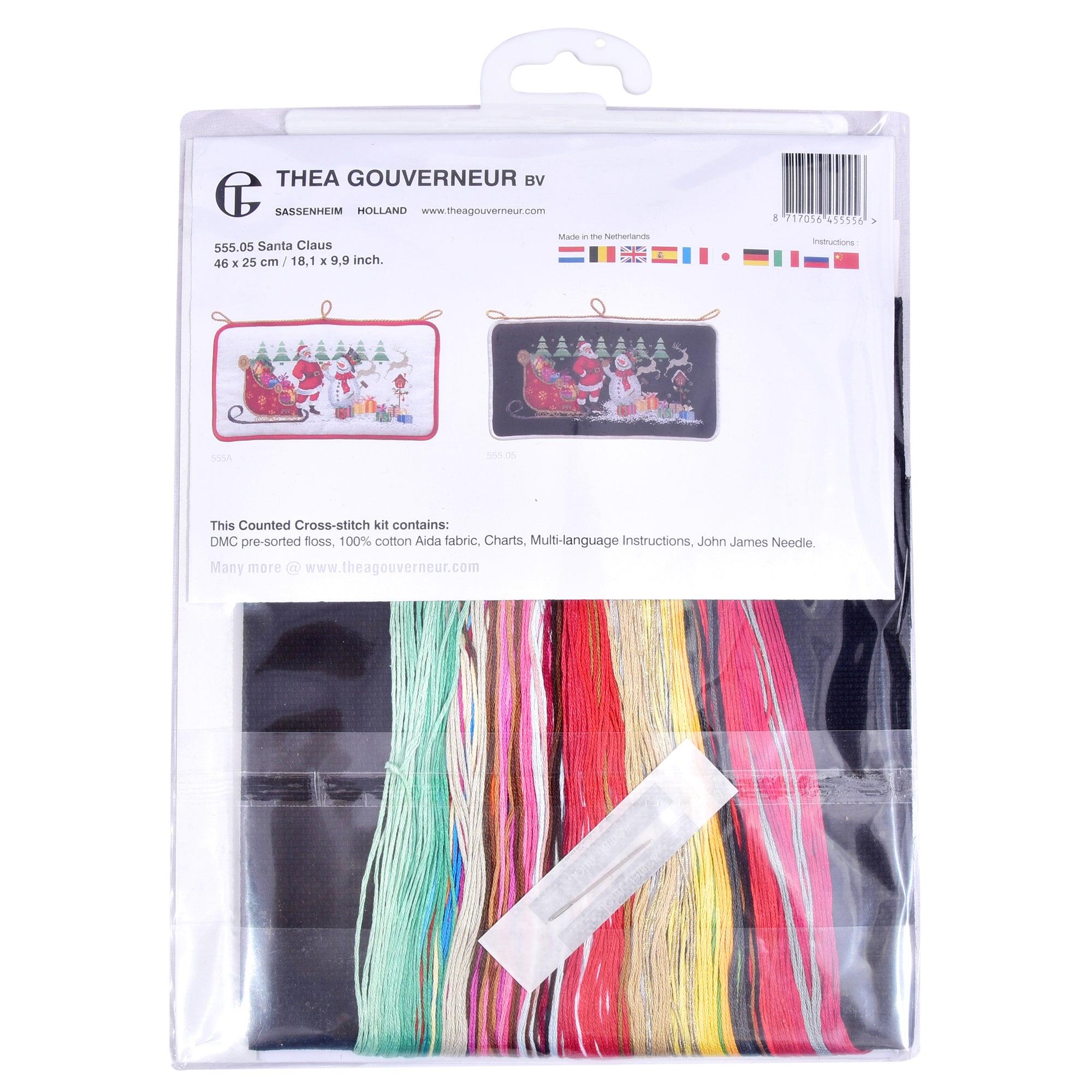 Thea Gouverneur - Counted Cross Stitch Kit - Christmas - Aida Black - 16 count - 555.05 - Thea Gouverneur Since 1959