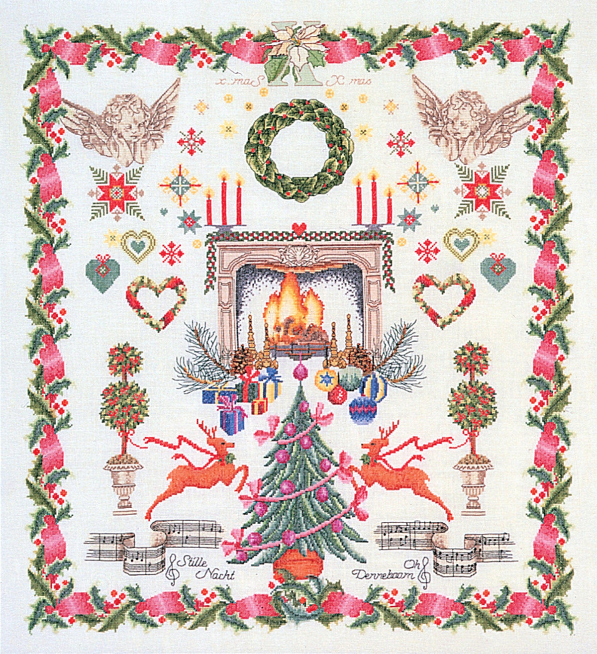 Thea Gouverneur - Counted Cross Stitch Kit - Christmas Design - Aida - 16 count - 2077A - Thea Gouverneur Since 1959