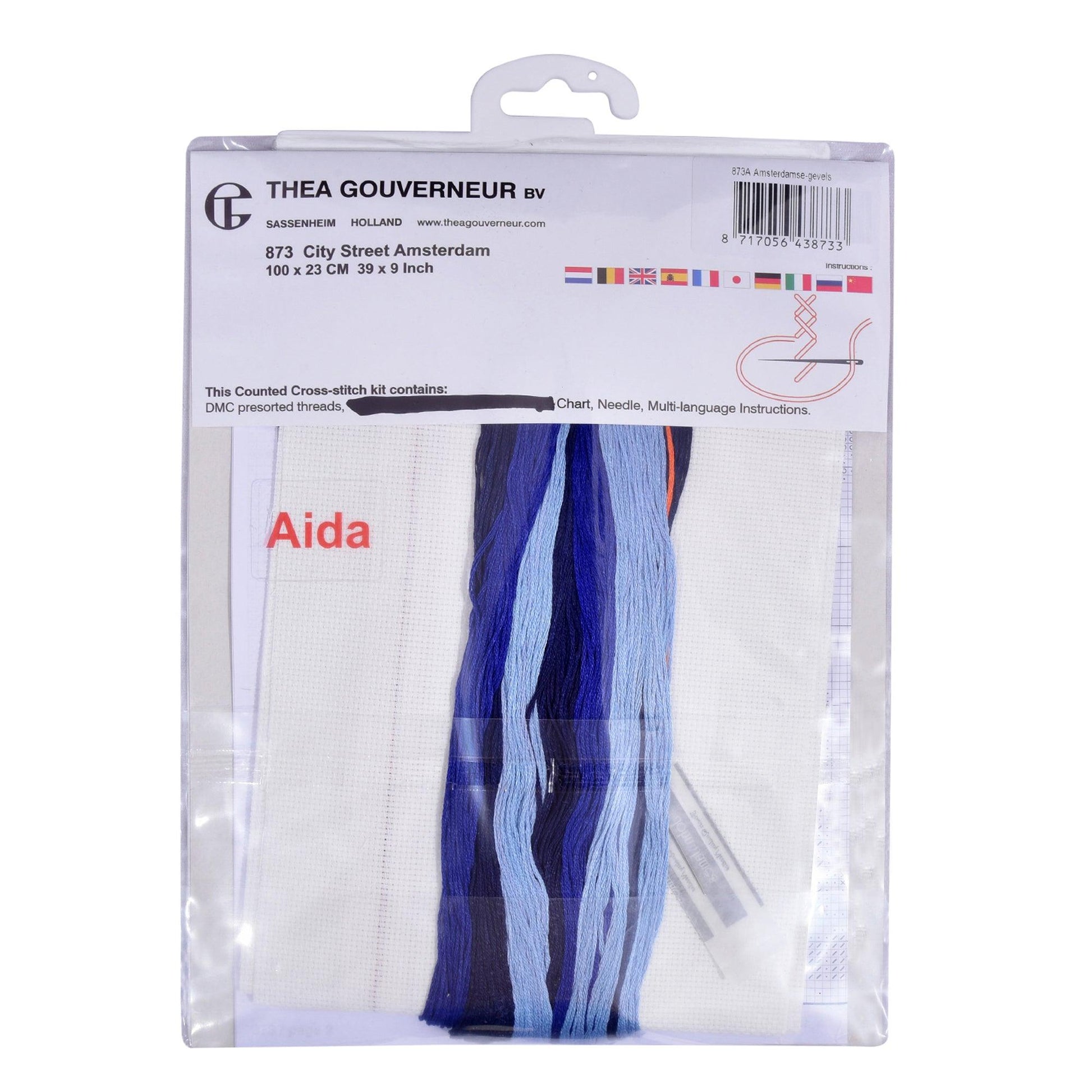 Thea Gouverneur - Counted Cross Stitch Kit - City Street Amsterdam - Aida - 16 count - 873A - Thea Gouverneur Since 1959