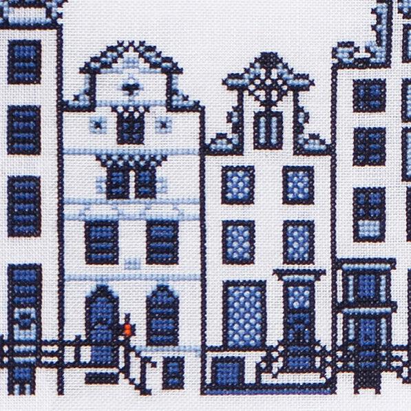 Thea Gouverneur - Counted Cross Stitch Kit - City Street Amsterdam - Linen - 32 count - 873 - Thea Gouverneur Since 1959