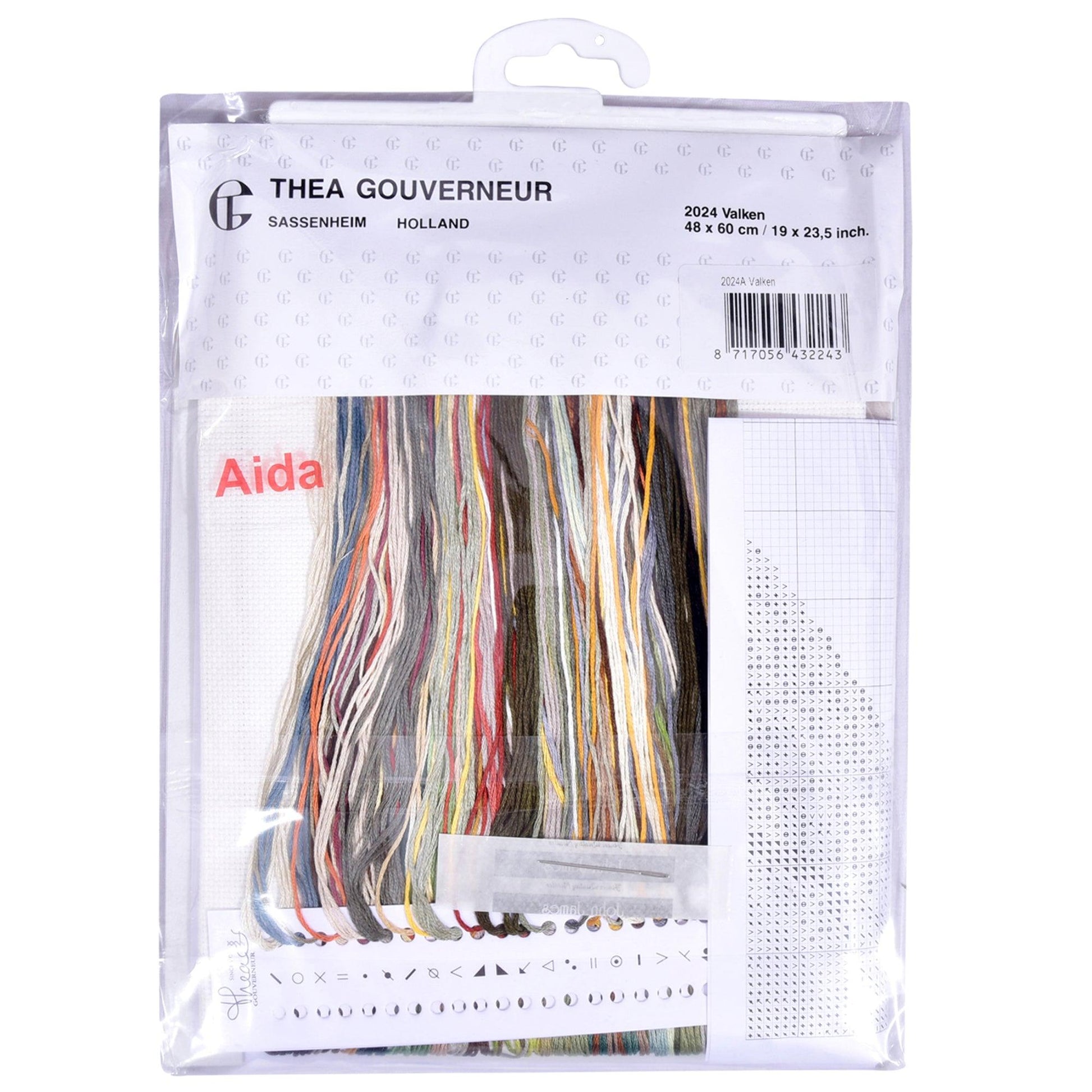 Thea Gouverneur - Counted Cross Stitch Kit - Falcons - Aida - 16 count - 2024A - Thea Gouverneur Since 1959