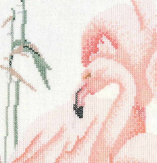 Thea Gouverneur - Counted Cross Stitch Kit - Flamingo - Linen - 32 count - 1070 - Thea Gouverneur Since 1959