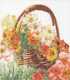 Thea Gouverneur - Counted Cross Stitch Kit - Flower Basket - Linen - 36 count - 3064 - Thea Gouverneur Since 1959