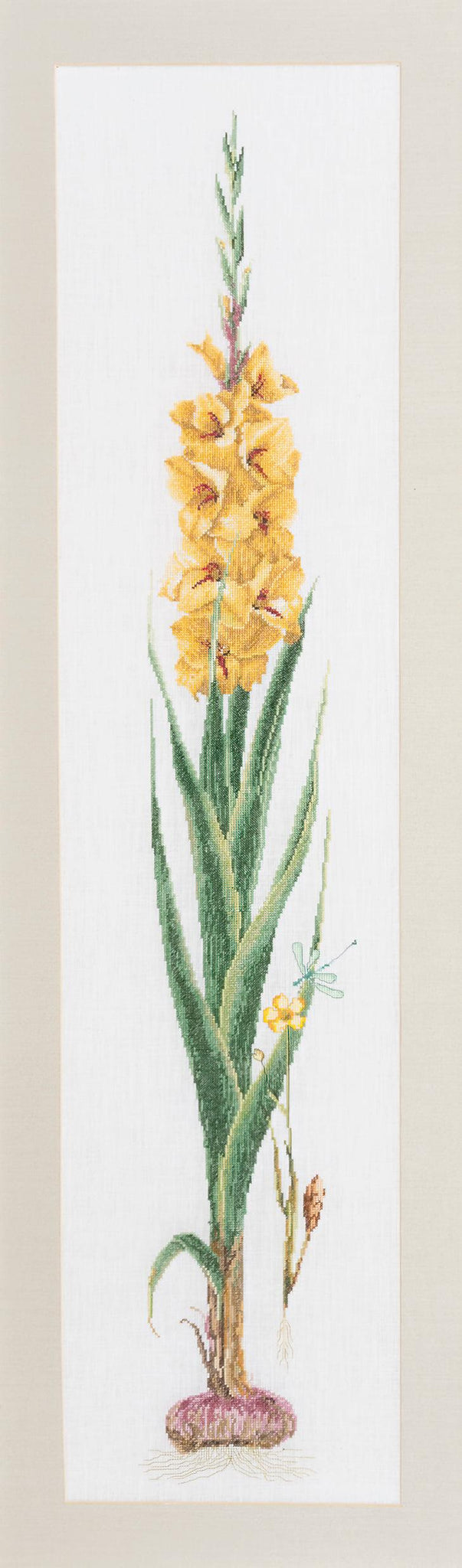 Thea Gouverneur - Counted Cross Stitch Kit - Gladioli Yellow - Aida - 18 count - 3072A - Thea Gouverneur Since 1959