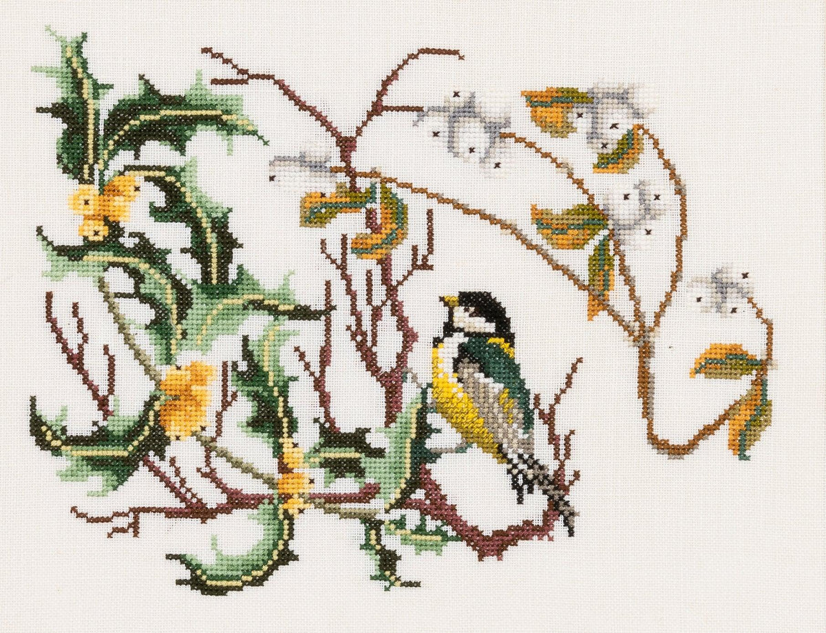 Thea Gouverneur - Counted Cross Stitch Kit - Great Tit - Aida - 16 count - 913A - Thea Gouverneur Since 1959