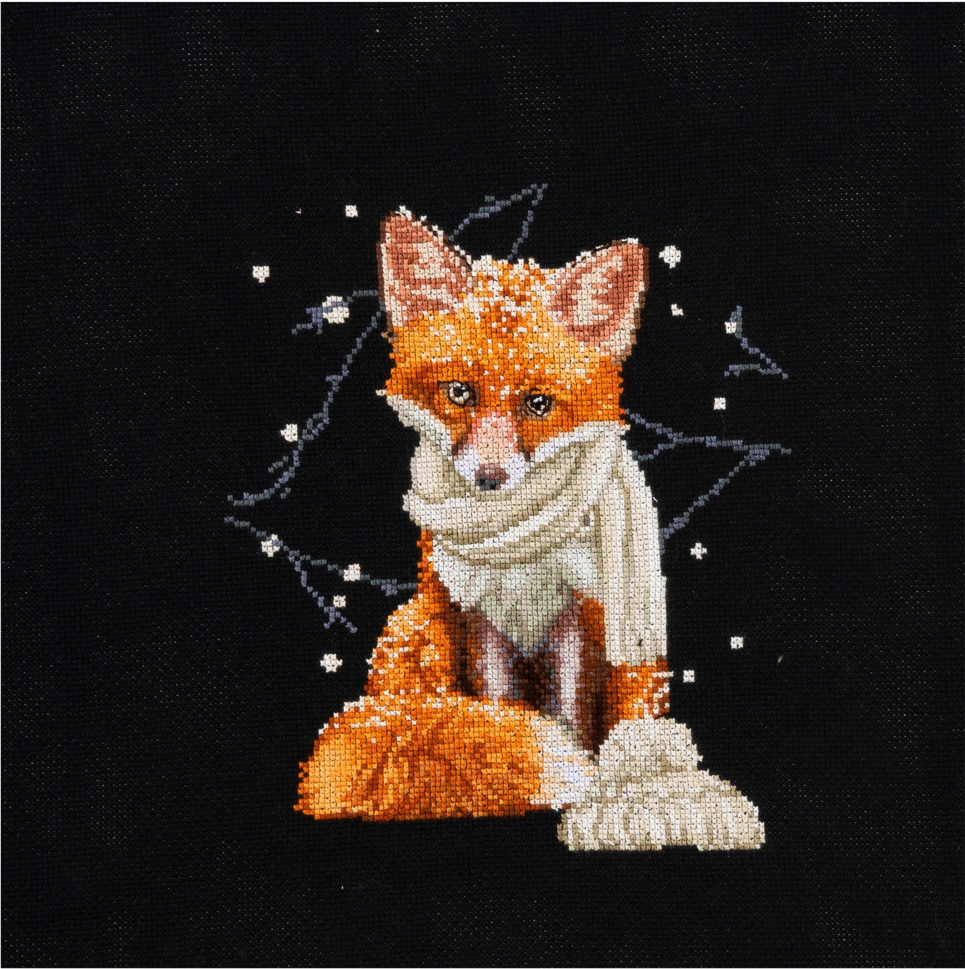 Thea Gouverneur - Counted Cross Stitch Kit - Hey There Foxy Lady - Aida Black - 16 count - 744.05 - Thea Gouverneur Since 1959