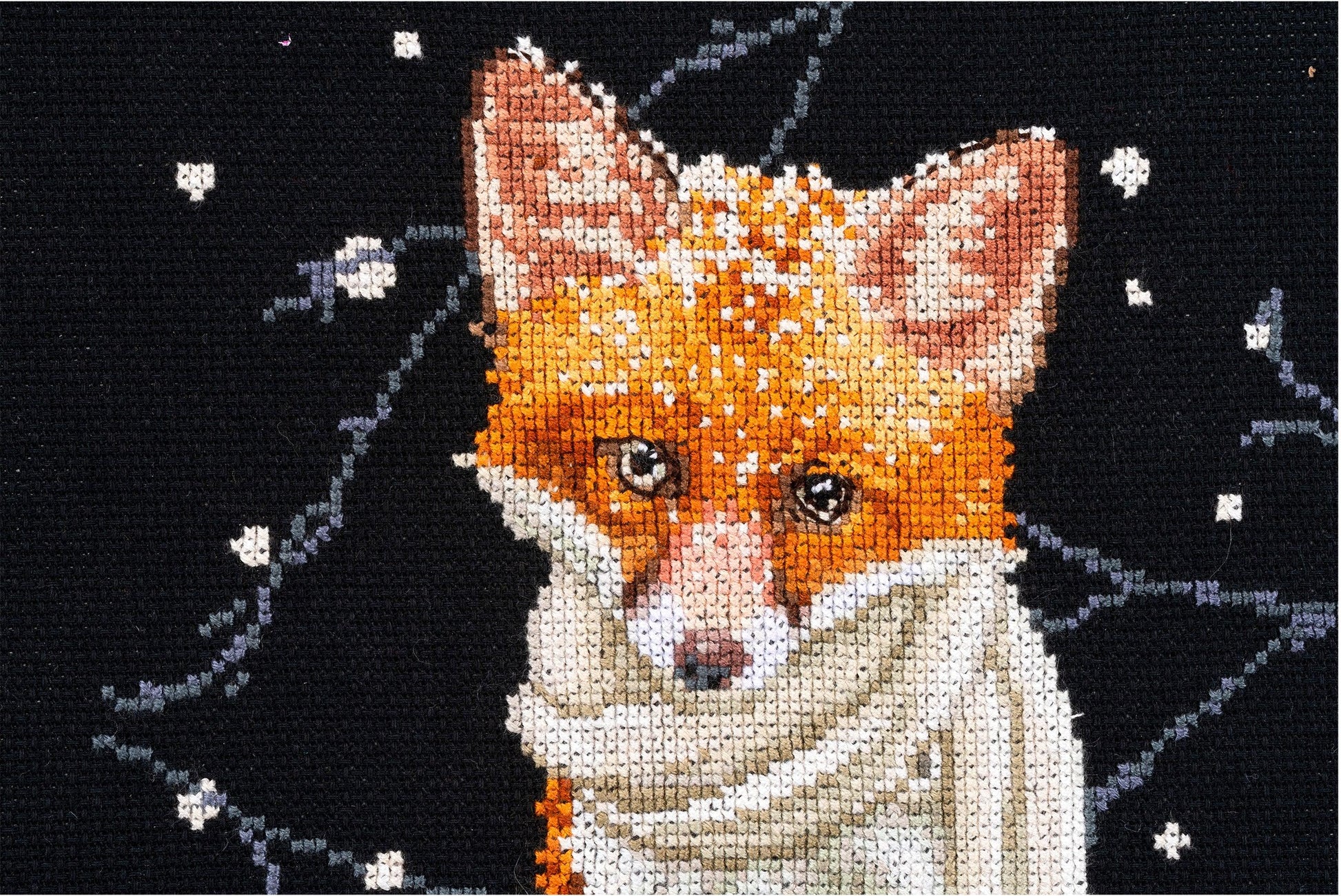 Thea Gouverneur - Counted Cross Stitch Kit - Hey There Foxy Lady - Aida Black - 16 count - 744.05 - Thea Gouverneur Since 1959