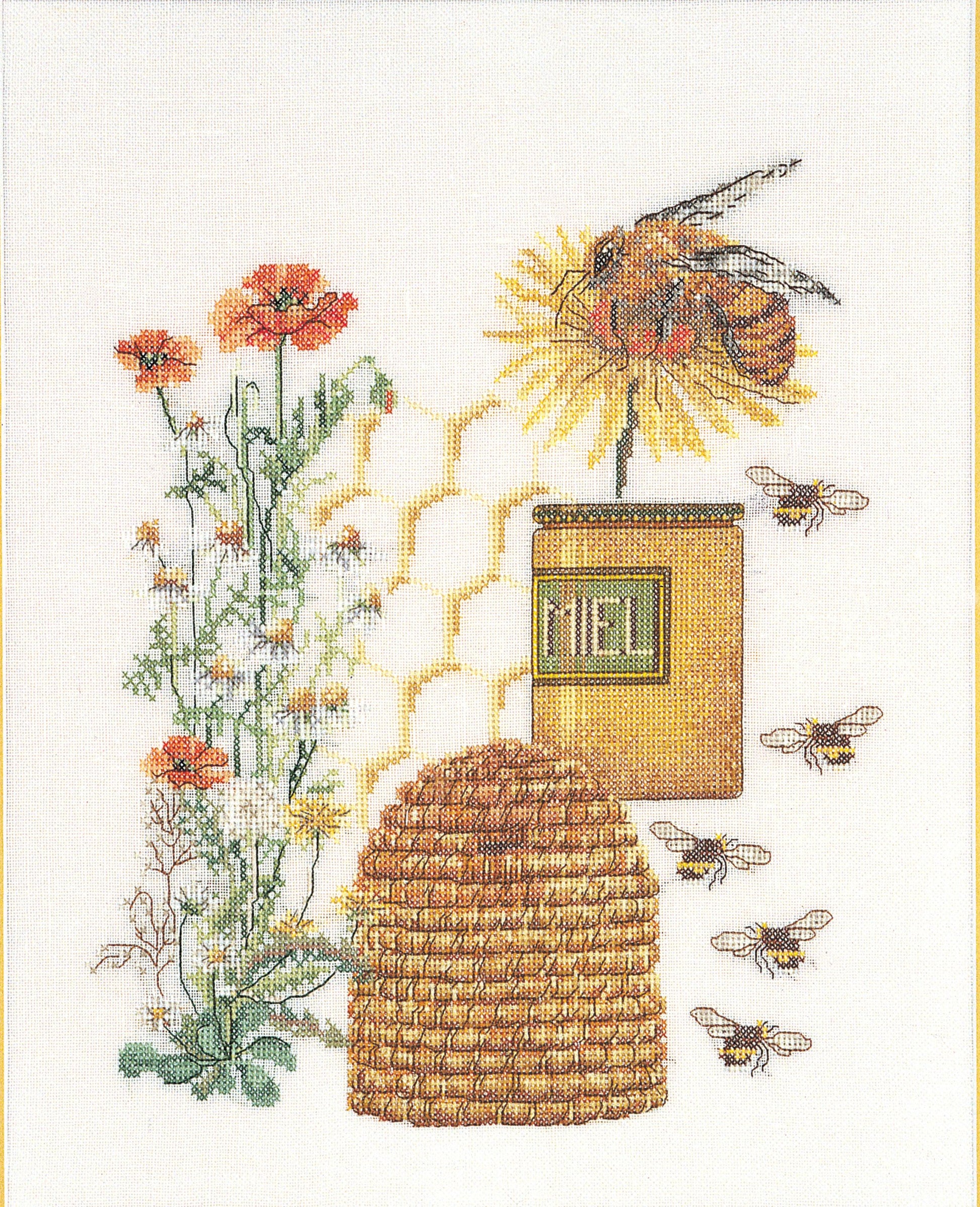 Thea Gouverneur - Counted Cross Stitch Kit - Honey Sampler - Aida - 16 count - 3016A - Thea Gouverneur Since 1959