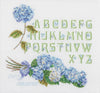 Thea Gouverneur - Counted Cross Stitch Kit - Hydrangea Alphabet - Linen - 32 count - 2088 - Thea Gouverneur Since 1959